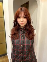 ヘアーアイスカルテット(HAIR ICI QUARTET)&nbsp;20代30代透明感オレンジベージュ×ふんわりくびれロング