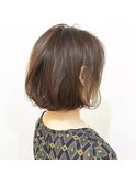 ボブ+ゆるパーマ