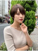 大人かわいい耳かけOKココアブラウン