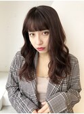 アンニュイウェーブ_ココアブラウンフリンジウェーブ_26697