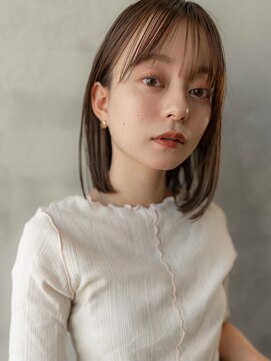 オースティン 登戸向ケ丘遊園(AUSTIN) 大人かわいい前髪セシルカットココアブラウンフリンジウェーブ