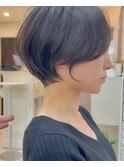 前髪なし/丸み/大人美人ショート