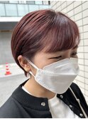 ショートヘア/耳かけショート/ピンクカラー/春カラー/ショート
