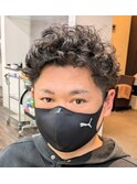 ワックスなし爽やか刈り上げスパイラルパーマ