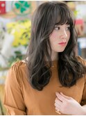 ★黒髪大人巻きふんわりウェーブ小顔モテロング20代30代40代★10