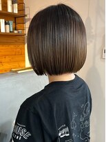 ビスクヘアデザイン(bisq hair design)&nbsp;ボブ　ミルクティーベージュ　艶髪　髪質改善カラー　ショート