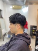 MEN'SHAIRアッシュブラック刈り上げマッシュ