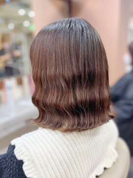 アミー 銀座(Ammy) ボブ波巻きパーマ #なみまきパーマ #外ハネ #くびれパーマ 纐纈