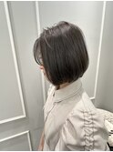 (銀座) ラベンダーグレージュ ボブ