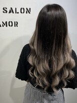 ヘアーサロン アモル(HAIR SALON Amor) ハイライトレイヤーカットエクステイルミナカラー縮毛矯正