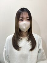トータルビューティーサロン プリエ(prier) ミディアムレイヤー/マロンベージュ/くすみベージュ