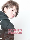 似合わせカット20代30代40代オン眉なショートボブペールベージュ