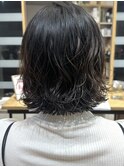 外ハネボブパーマ