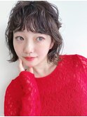 オリーブベージュショートミニボブグレージュブリーチレイヤー