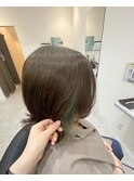 インナーカラー、カーキ