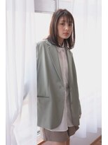 ソワン ドゥ ブレス 立花店(soin de brace) 暗めカラー×大人セミディ/小顔