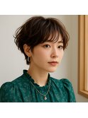 マッシュショートボブパーマ　20代 30代 40代 50代 60代髪質改善