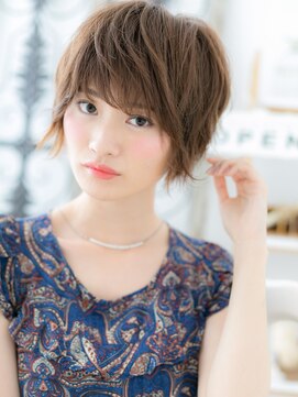 モッズヘア 越谷(mod's hair) モーブブラウンフェザーショートウルフカットc7越谷20代30代40代