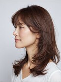 クラゲヘアー/小顔/ココアベージュ/オリーブグレー/川西