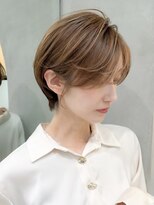 ロンドエニカ 大宮(Lond enika)&nbsp;黒髪カタログ/ショート/オリーブグレー/小顔に見せるヘア☆180