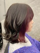 ファイブバイジエクト 堀江(FIVE by The Ect)&nbsp;バーガンディ/シルバーベージュ/インナーカラー