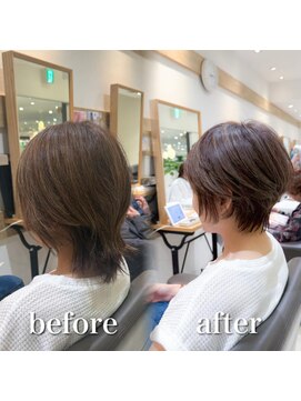 ステラバイケンジ 藤沢(STELLA by KENJE) 白髪ぼかし細めハイライト30代40代50代グレージュ