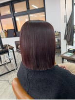 リシャルム 新保店(Re charme) 【艶発色】ブリーチなしダブルカラー×ボルドー
