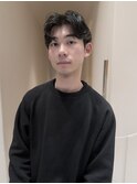センターパートスタイル◎