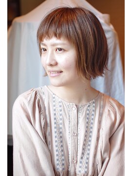 アクセル エルヴェ 城東店(AXCEL E'LEVER) ショートバングdeボブ