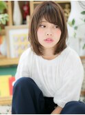 透け感インナーカラー斜めバング前下がりボブg大宮20代30代40代!