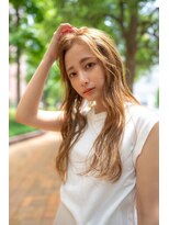 ケアリー 流山おおたかの森(Carelly)&nbsp;大人かわいい前髪セシルカットココアブラウンフリンジウェーブ