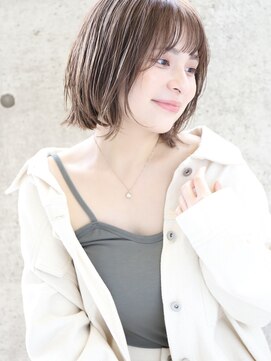 ヘアーアンドメイク シークタチカワ 立川店(Hair&Make Seek) 切りっぱなしボブ×ベージュ