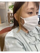 ディードットログ 大和西大寺店(D.Log)&nbsp;インナーカラー/イヤリングカラー×オレンジ奈良西大寺