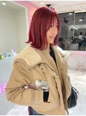レッドカラー/ボブヘア【心斎橋/堀江】