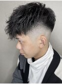 前さがりスキンフェード ツイスパ