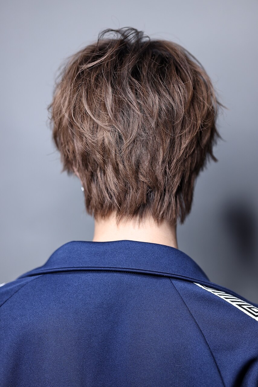 ソフトツイストパーマツイストスパイラルパーマショートウルフ