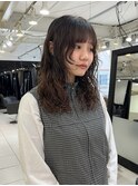 △大人可愛い癖毛風パーマウルフカットレイヤーカット