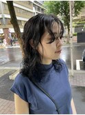 緩めでタイトなニュアンスパーマ ウェーブミディア