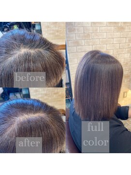 ヴィアスヘアー(vias hair) ナチュラルベージュで白髪をしっかりカバー