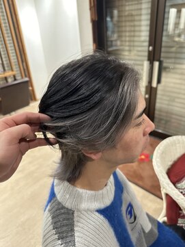 アロハナ 津店(ALOHANA) 韓国風ウルフカットとメンズインナーブリーチカラー