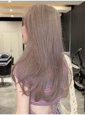 xブリーチ/イメチェン/ホワイトブロンド/外ハネボブ/美髪/