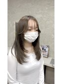 ブリーチなしカラー/シアーグレージュ/20代30代