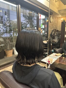 キャラ 池袋本店(CHARA) 切りっぱなし外ハネくびれボブ【池袋/ショート/ボブ】