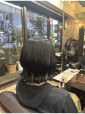 切りっぱなし外ハネくびれボブ【池袋/ショート/ボブ】