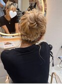 ふわふわお団子三つ編みアレンジ