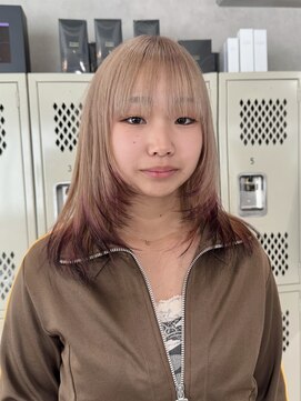 ハイプ(HYPE) ブリーチ&ダブルカラー/ハッシュカットレイヤー/エンドカラー