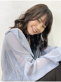 上品さと可愛さと色気のあるヘア　顔まわりのゆるレイヤー