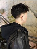 テーパーフェードローフェードアクティブショートパーマ海外風