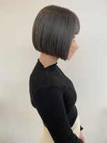 シェル 津山の手店(shel) ミニボブ艶髪透明感カラーオリーブ
