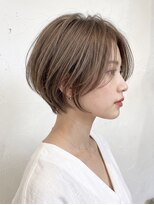 ラミ(L'ami)&nbsp;【東 純平】丸み前下がりショート シナモンベージュ
